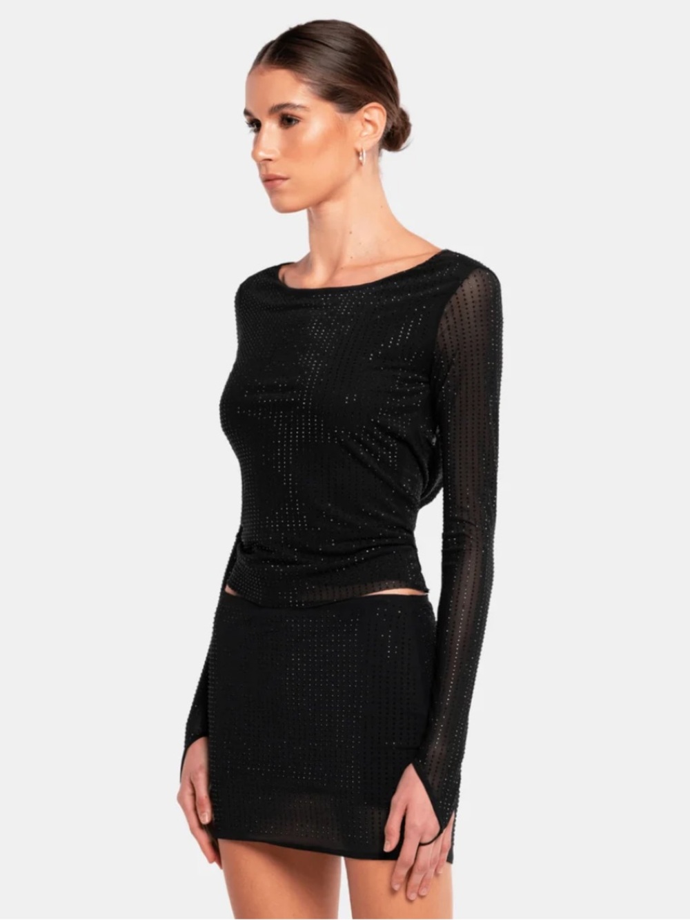 OW MESHA Rhinestone Blouse - Picture 7 of 12